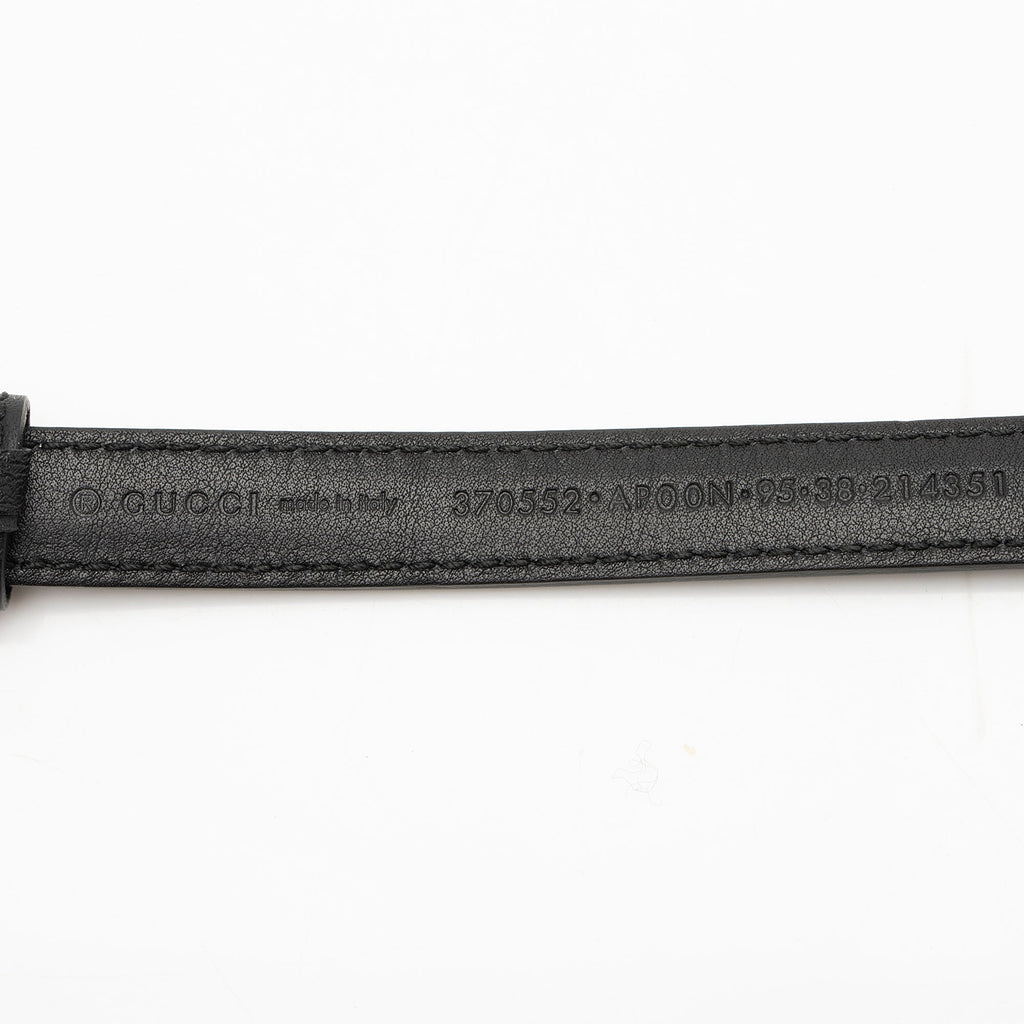 Gucci Leather Interlocking G Slim Belt - Size 38 / 95