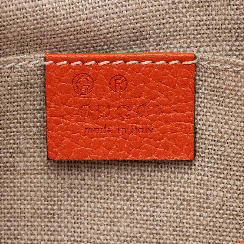 Gucci Grained Calfskin Interlocking G Small Shoulder Bag (SHF-h9X0uq)