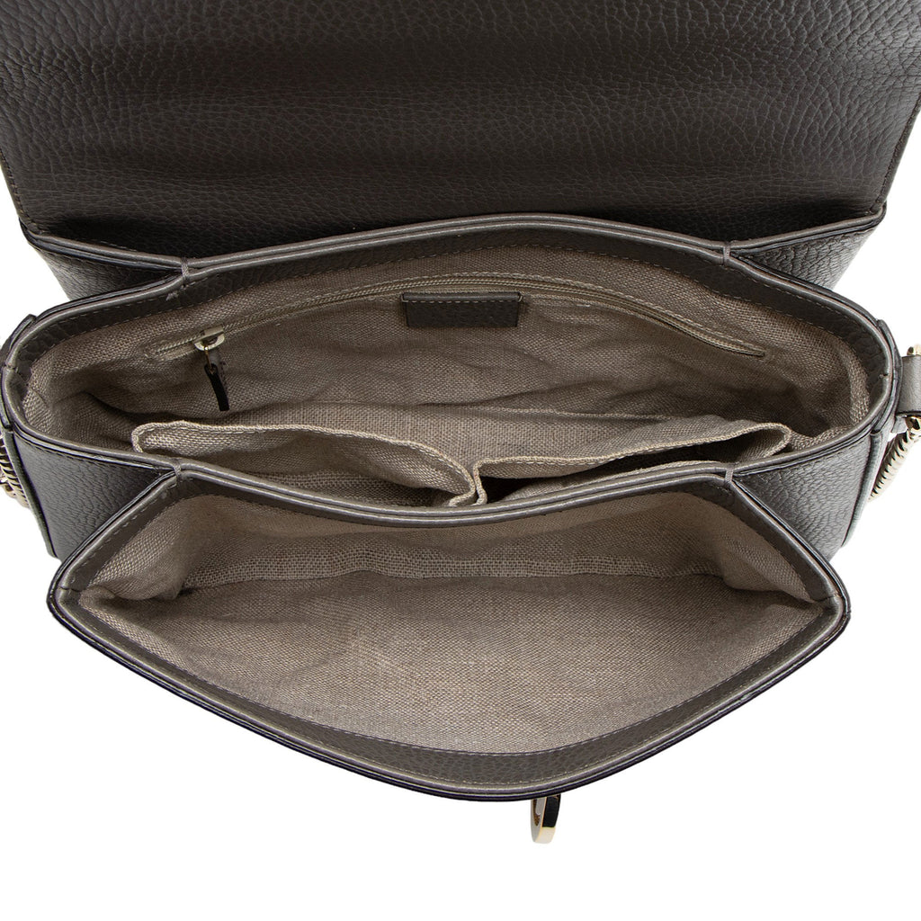 Gucci Leather Interlocking G Small Top Handle (SHF-ug7uku)