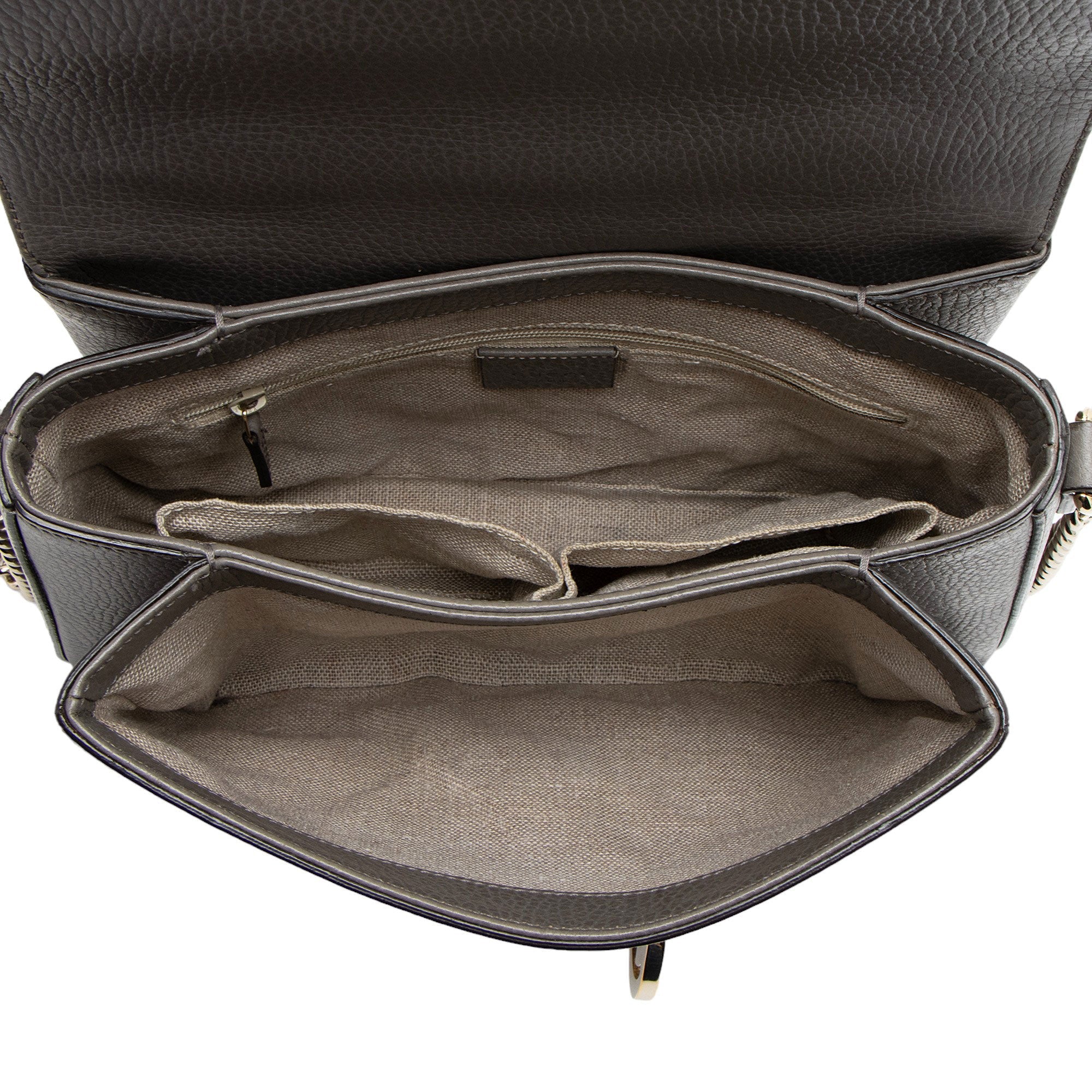 Gucci Leather Interlocking G Small Top Handle (SHF-ug7uku)