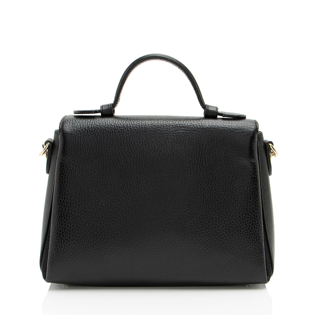 Gucci Leather Interlocking G Small Top Handle (SHF-WY9c47)