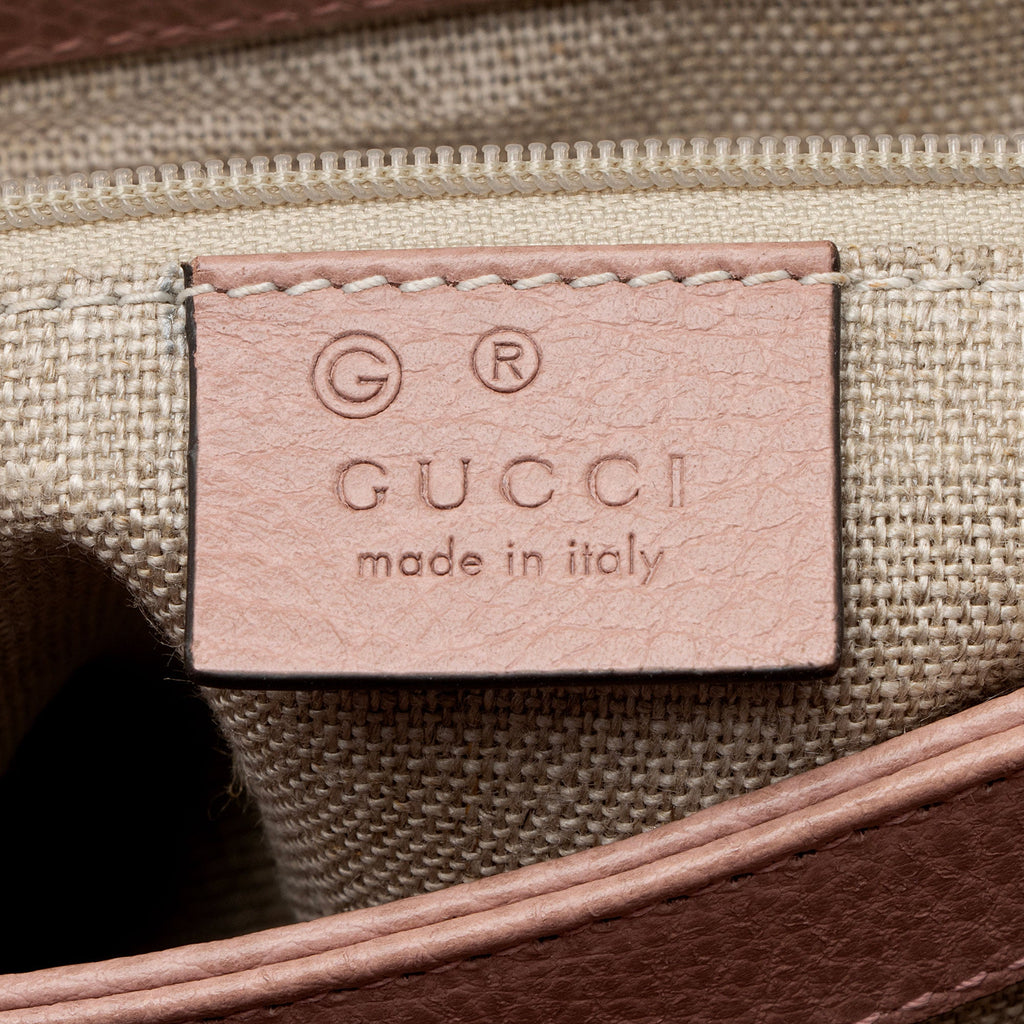Gucci Leather Interlocking G Small Top Handle (SHF-WEVYEv)