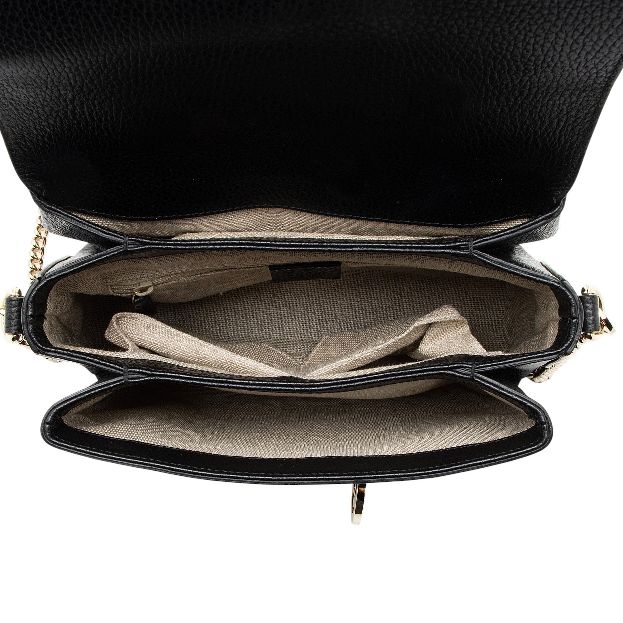 Gucci Leather Interlocking G Small Top Handle