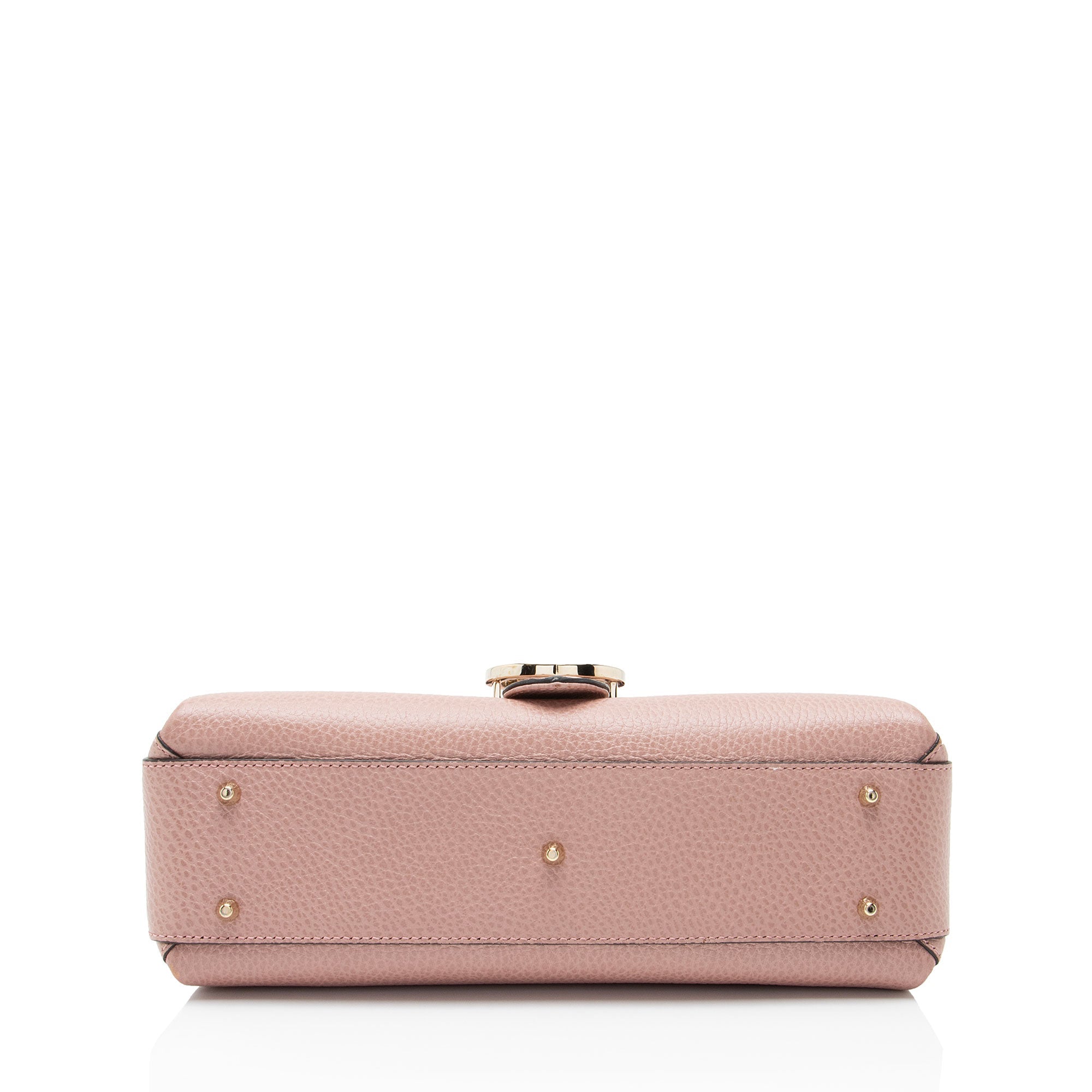Gucci Leather Interlocking G Small Top Handle