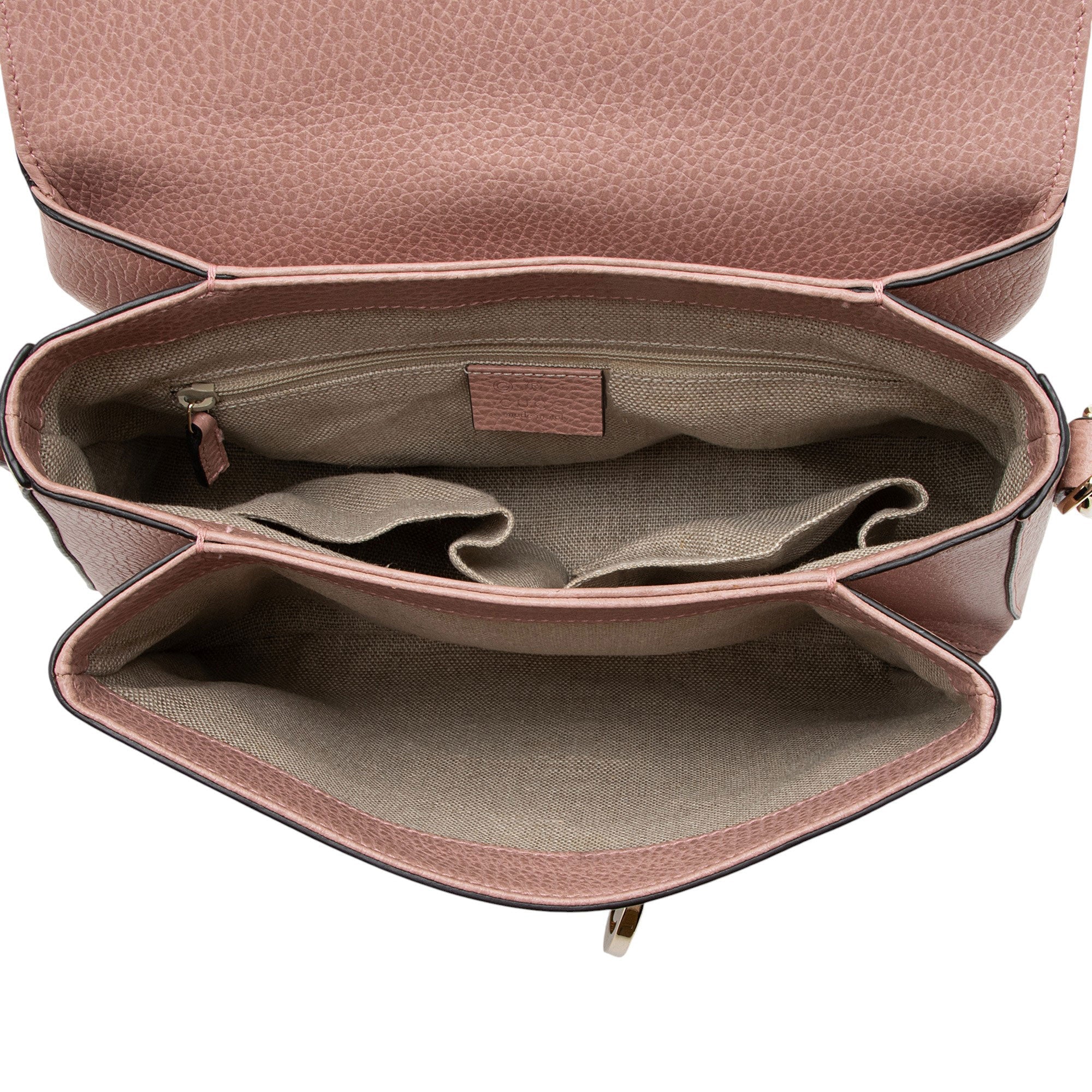 Gucci Leather Interlocking G Small Top Handle
