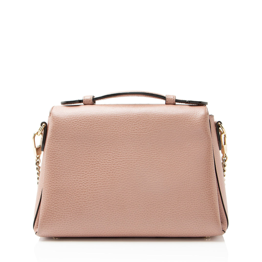 Gucci Leather Interlocking G Small Top Handle