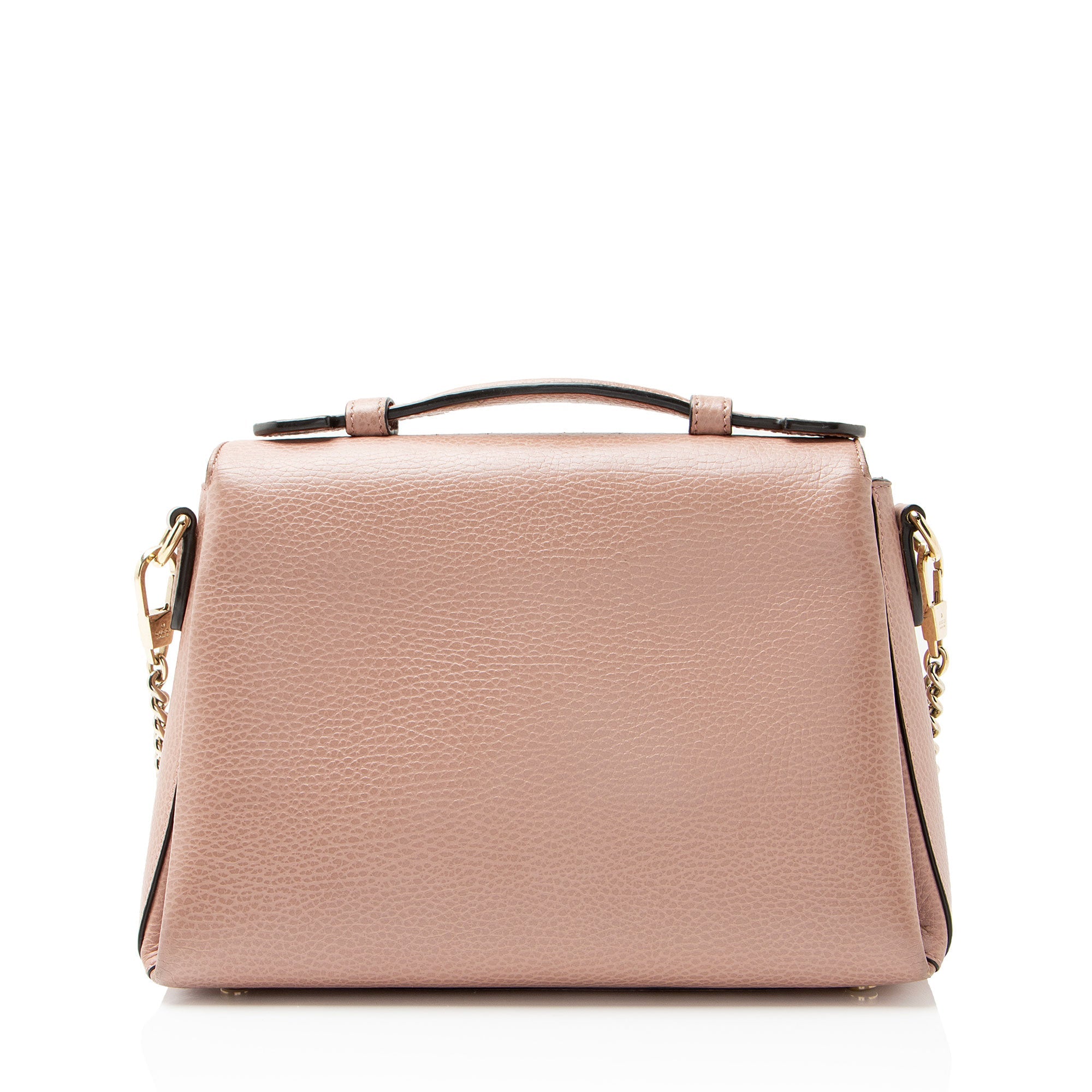 Gucci Leather Interlocking G Small Top Handle