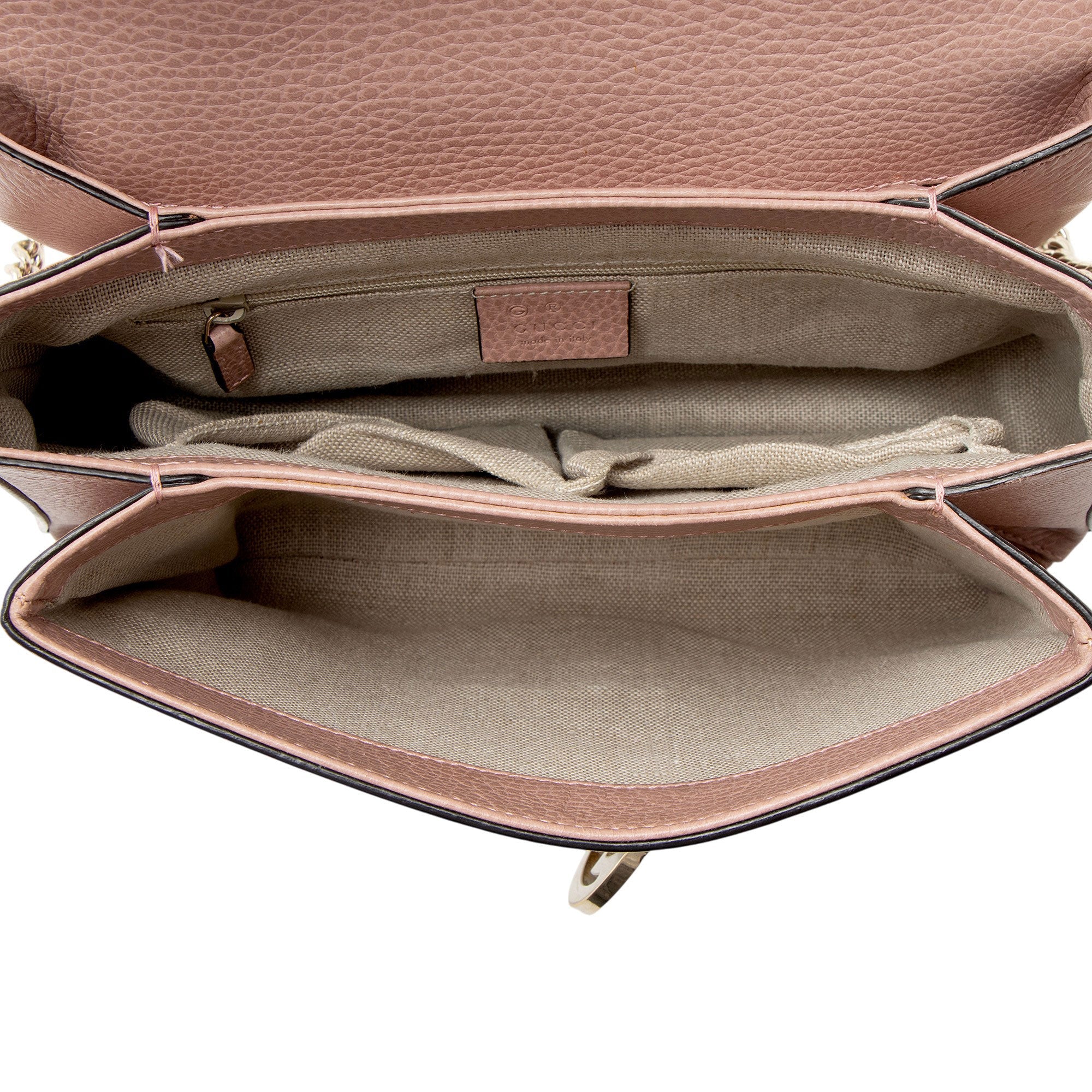 Gucci Leather Interlocking G Small Top Handle