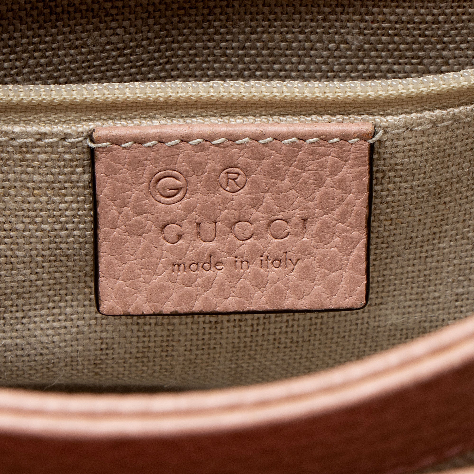 Gucci Leather Interlocking G Small Top Handle