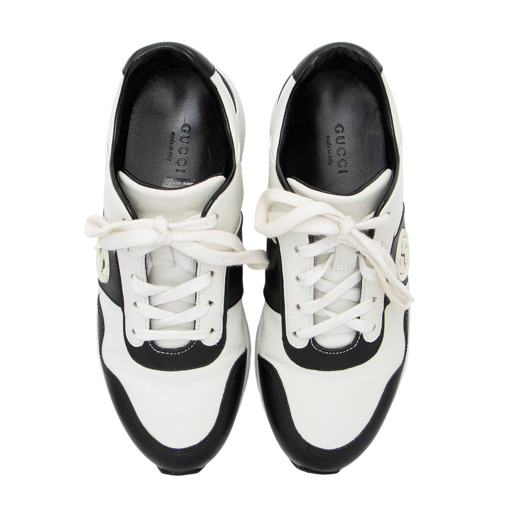 Gucci Leather Interlocking G Sneakers - Size 5.5 / 35.5