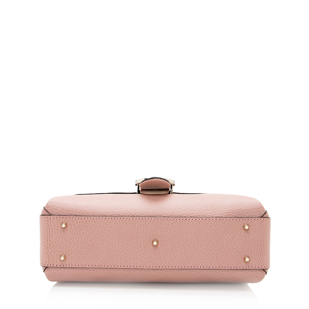 Gucci Leather Interlocking G Top Handle Shoulder Bag (SHF-19984)