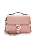 Gucci Leather Interlocking G Top Handle Shoulder Bag (SHF-19984)
