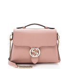 Gucci Leather Interlocking G Top Handle Shoulder Bag (SHF-19984)