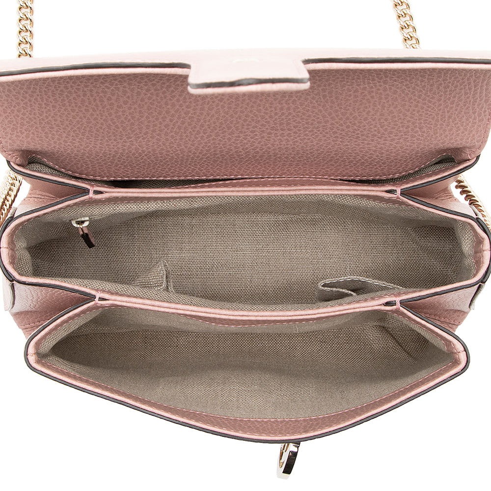 Gucci Leather Interlocking G Top Handle Shoulder Bag (SHF-19984)
