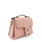 Gucci Leather Interlocking G Top Handle Shoulder Bag (SHF-19984)