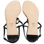 Gucci Leather Interlocking GG Heart Sandals - Size 6.5 / 36.5 (SHF-17629)