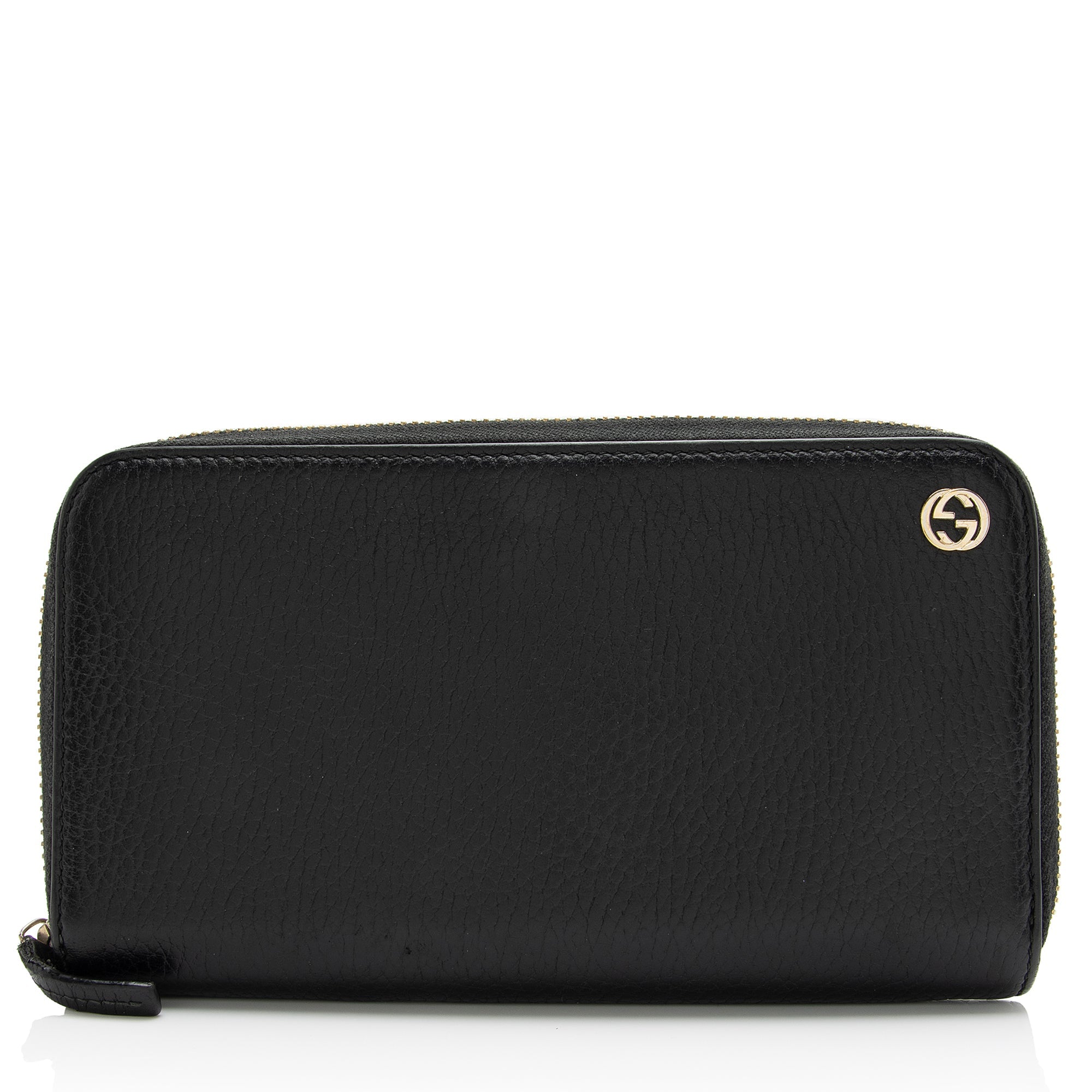 Gucci Leather Interlocking G Betty Zip Around Wallet (SHF-23831)