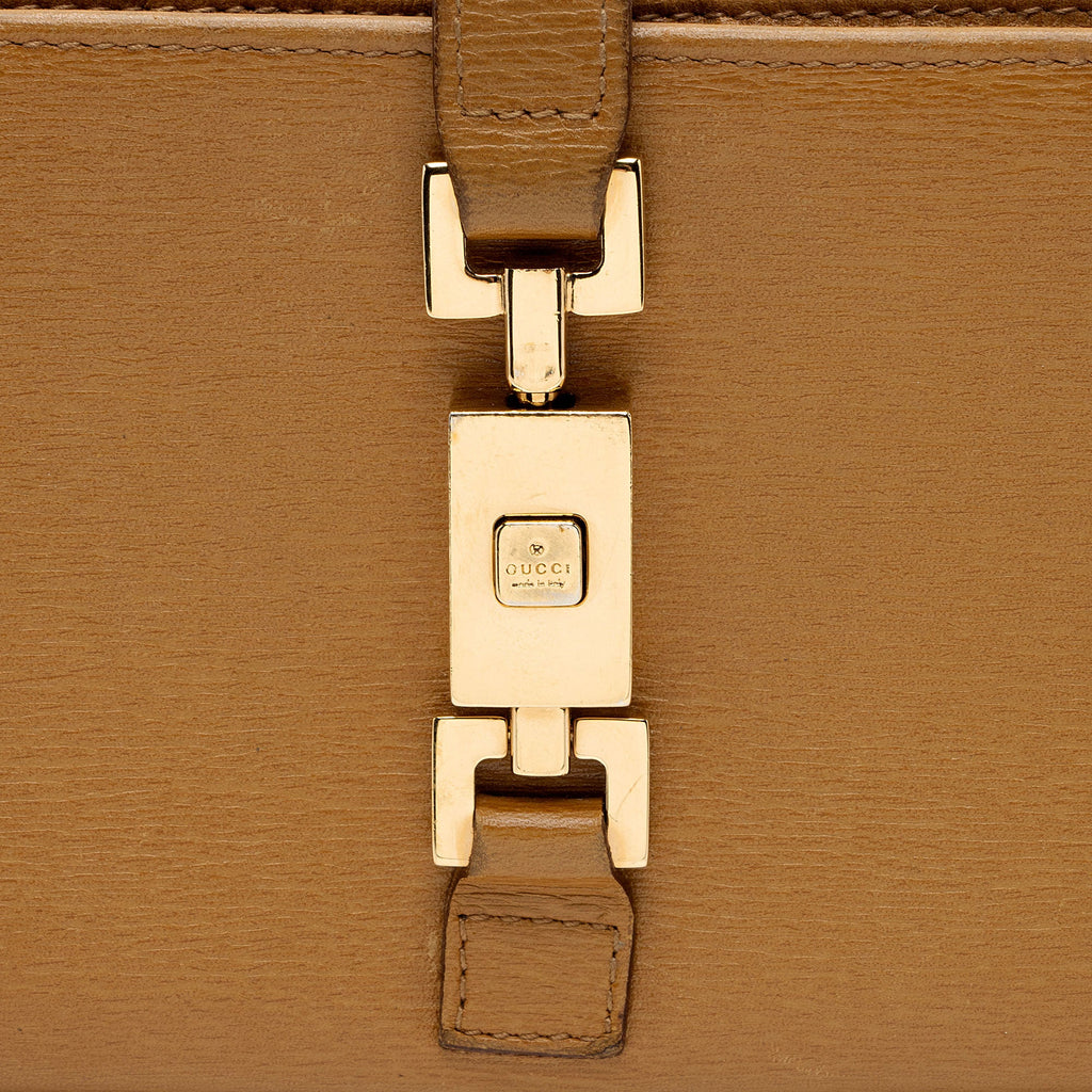 Gucci Leather Jackie Long Wallet (SHF-BlyuRJ)