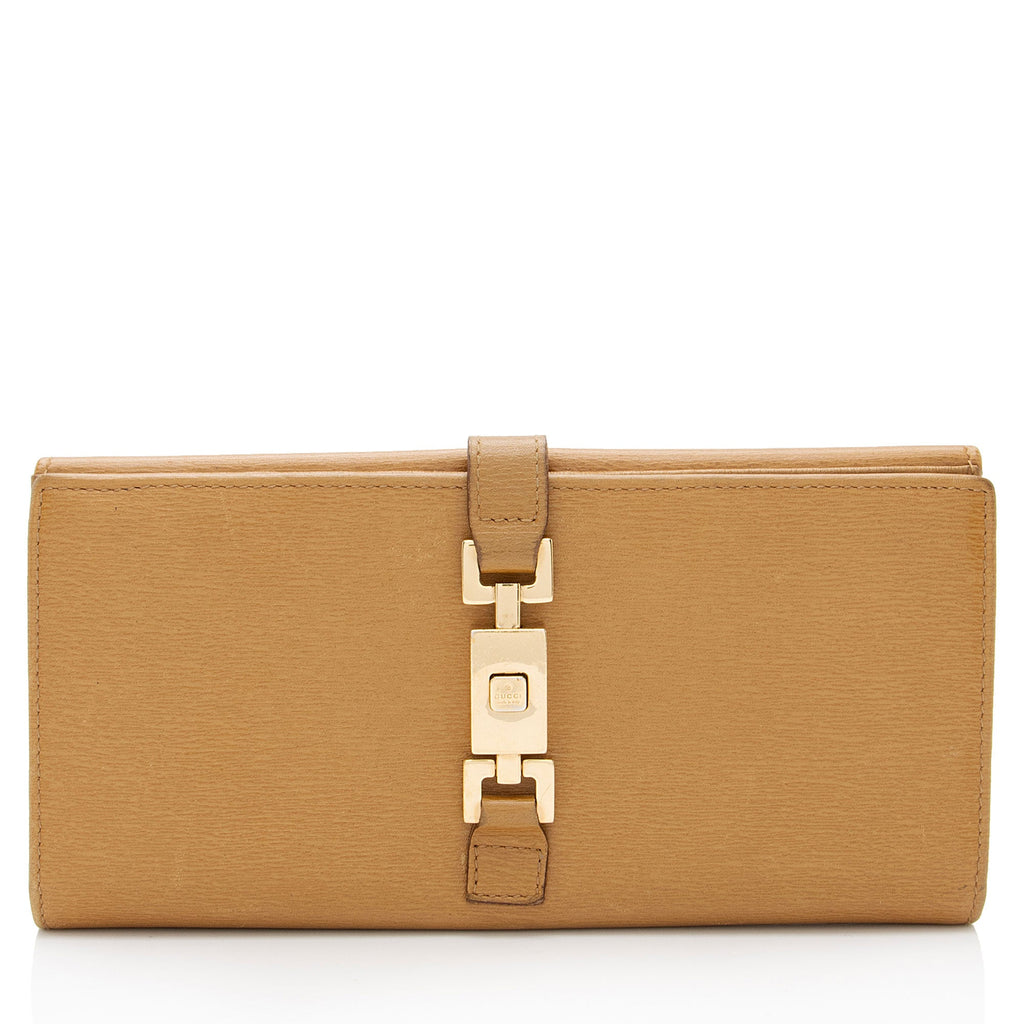 Gucci Leather Jackie Long Wallet (SHF-BlyuRJ)