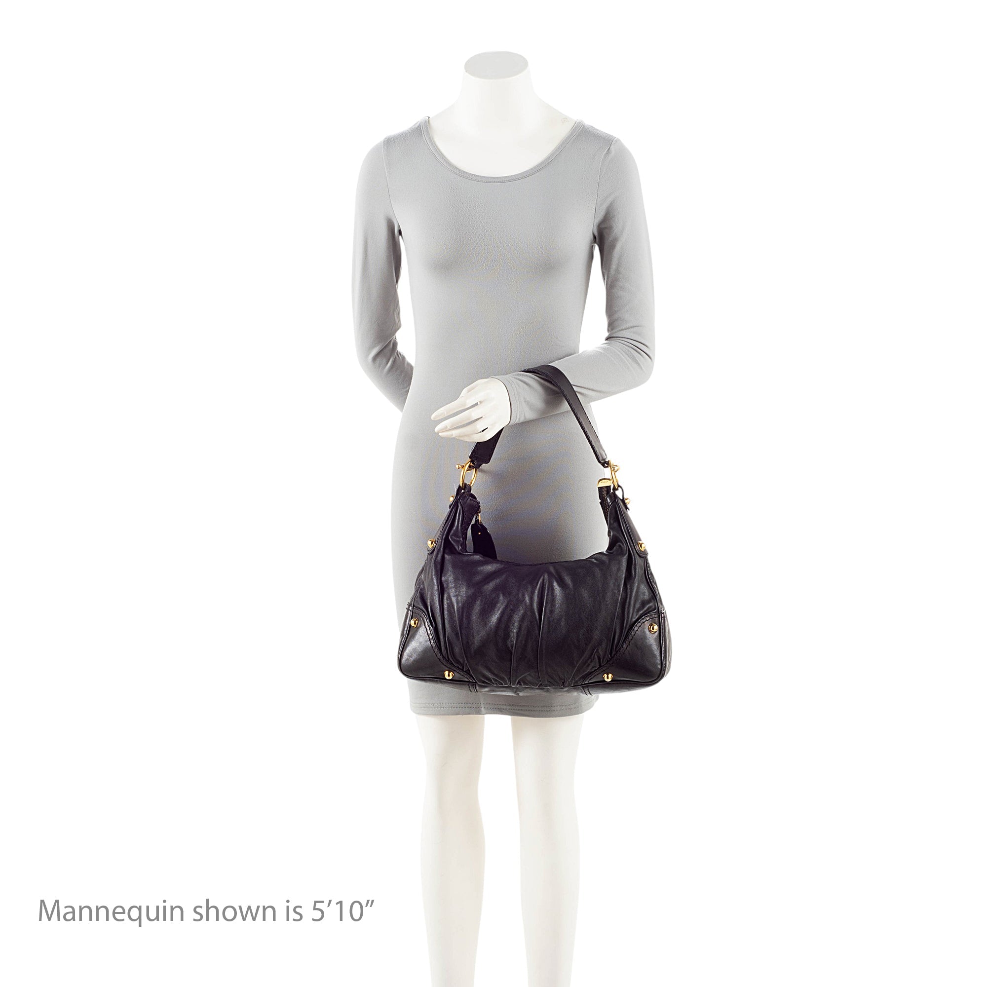 Gucci Leather Jockey Medium Hobo
