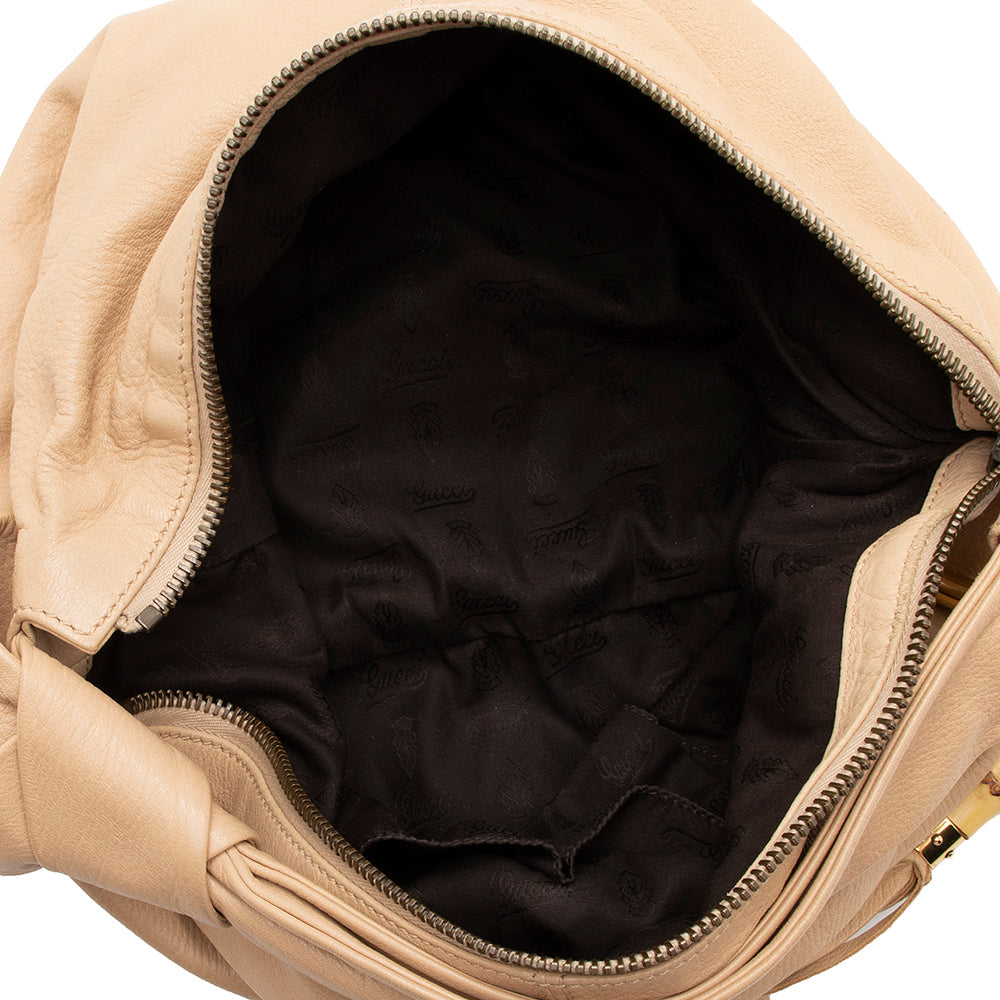 Gucci Leather Bamboo Jungle Medium Hobo (SHF-15586)