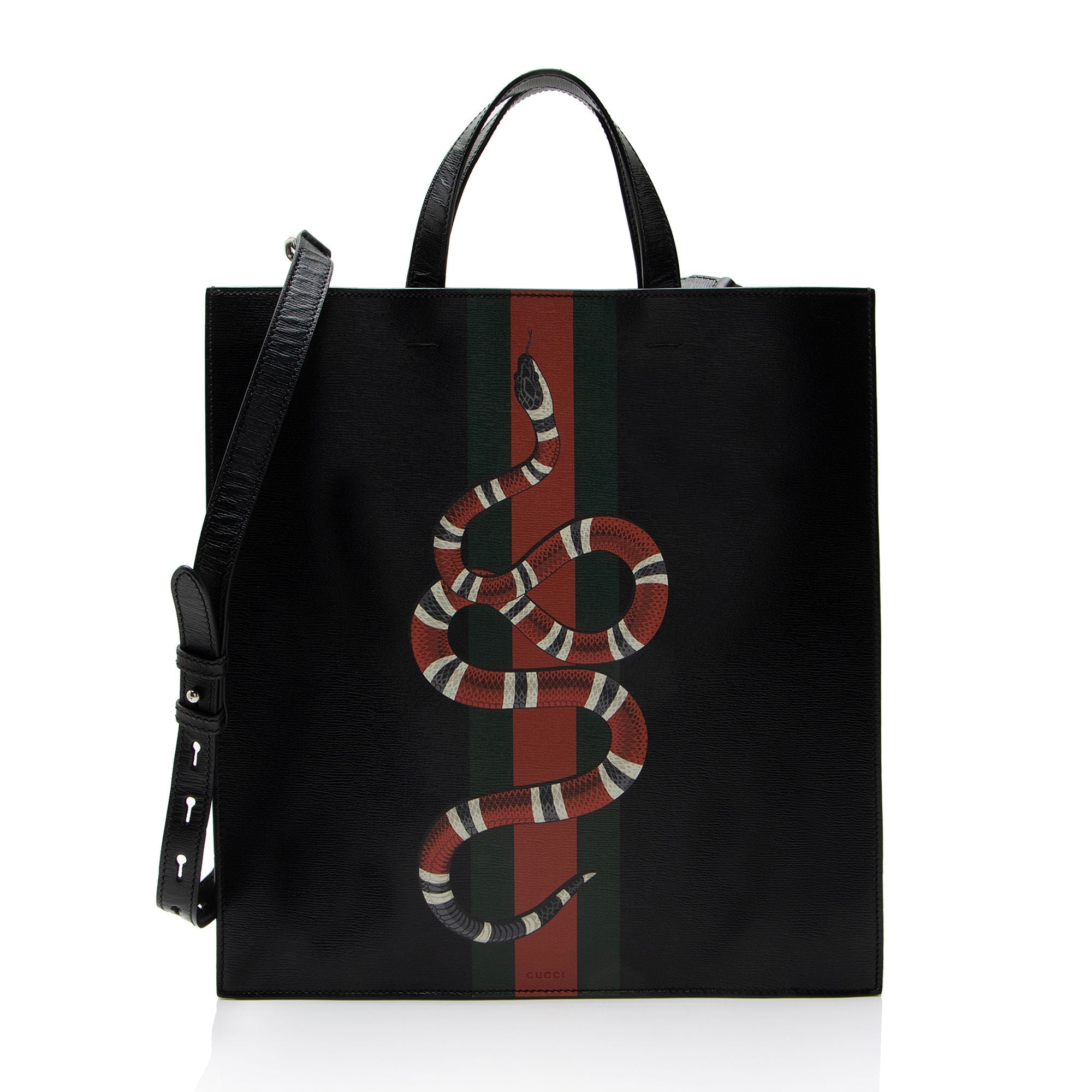 Gucci Leather Kingsnake Tote