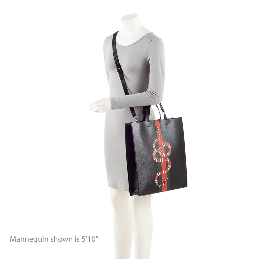 Gucci Leather Kingsnake Tote