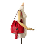 Gucci Leather Lady Tassel Bucket Bag (SHG-uZdZdK)