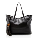 Gucci Leather Large Tassel Tote - FINAL SALE (SHF-15195)