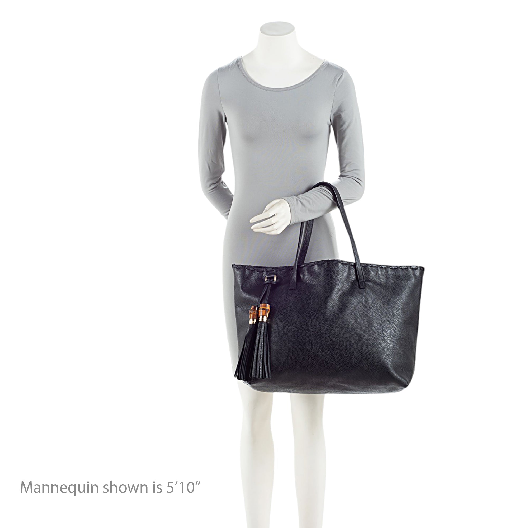 Gucci Leather Large Tassel Tote (SHF-Z7HCLB)