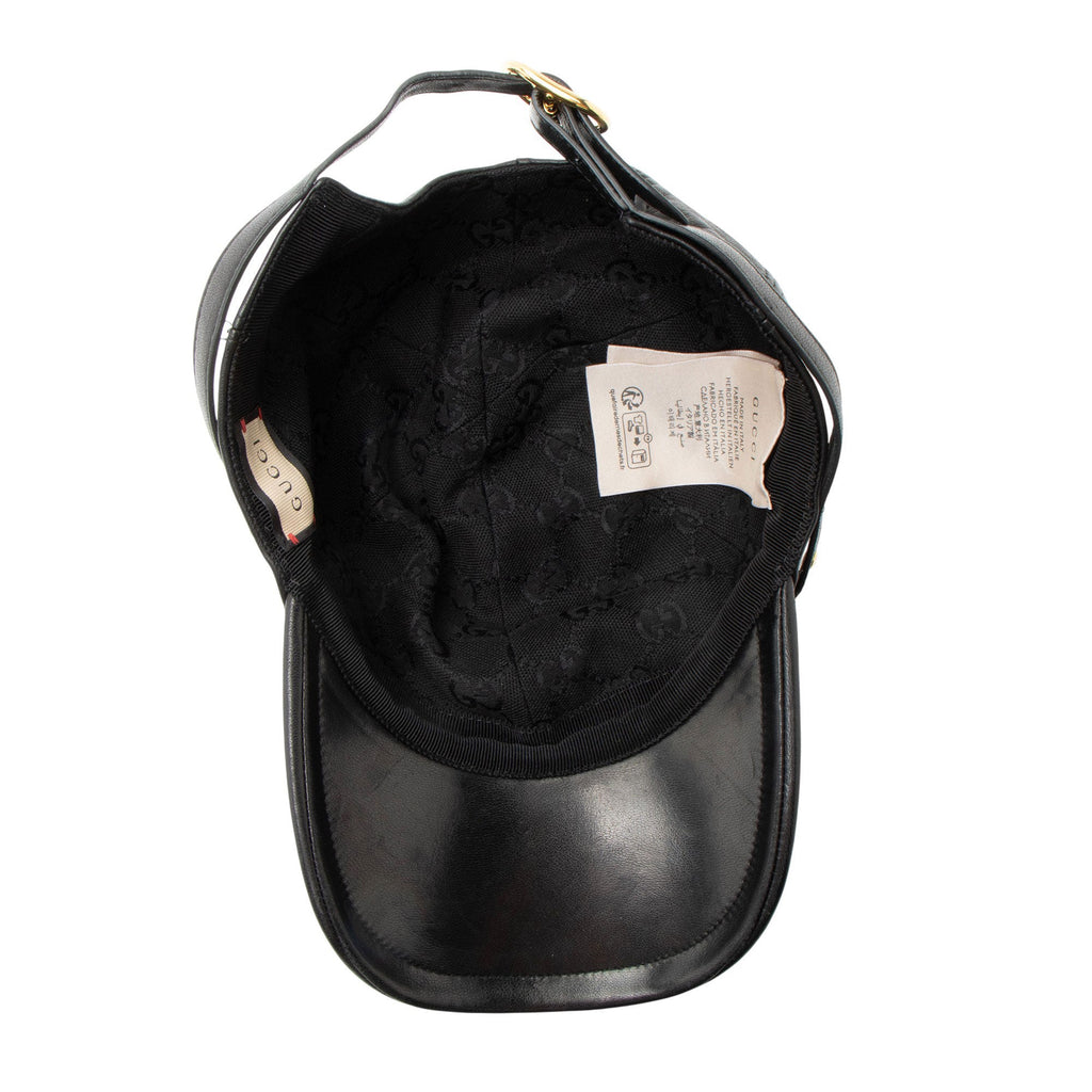 Gucci Leather Logo Baseball Hat - Size S