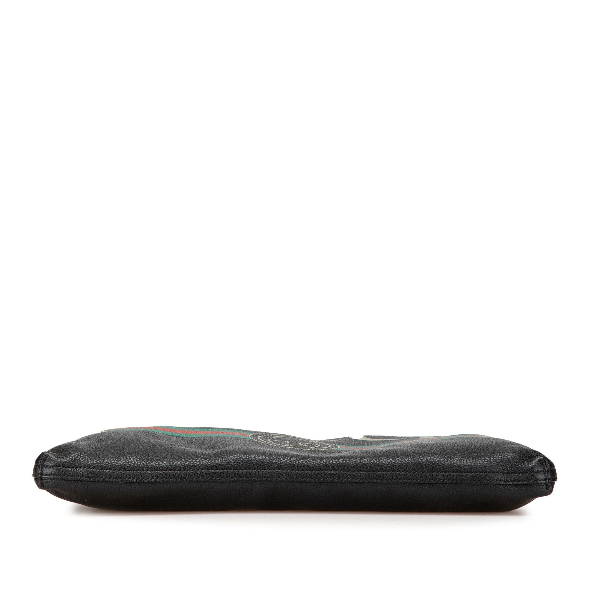Gucci Leather Logo Clutch Bag