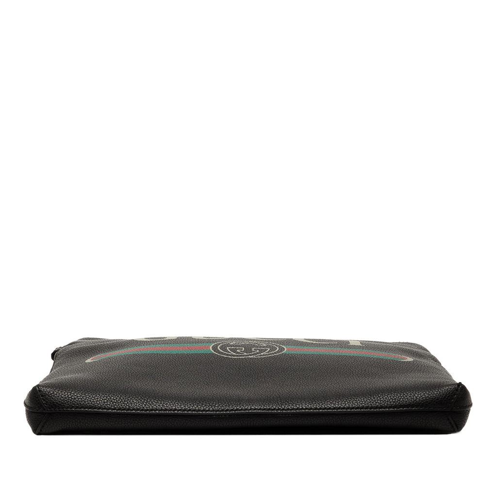 Gucci Leather Logo Clutch