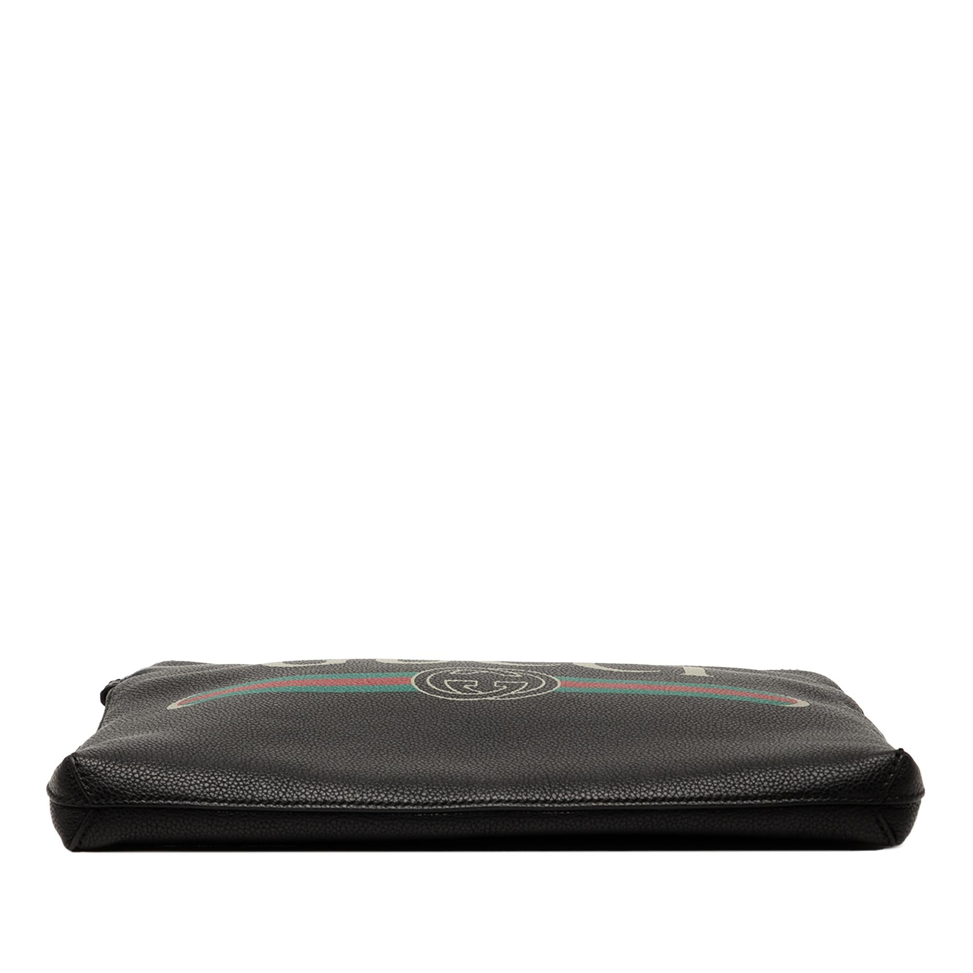 Gucci Leather Logo Clutch