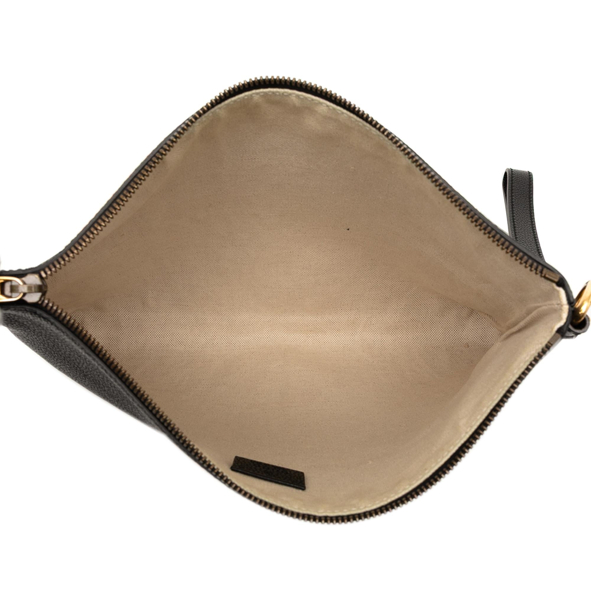 Gucci Leather Logo Clutch