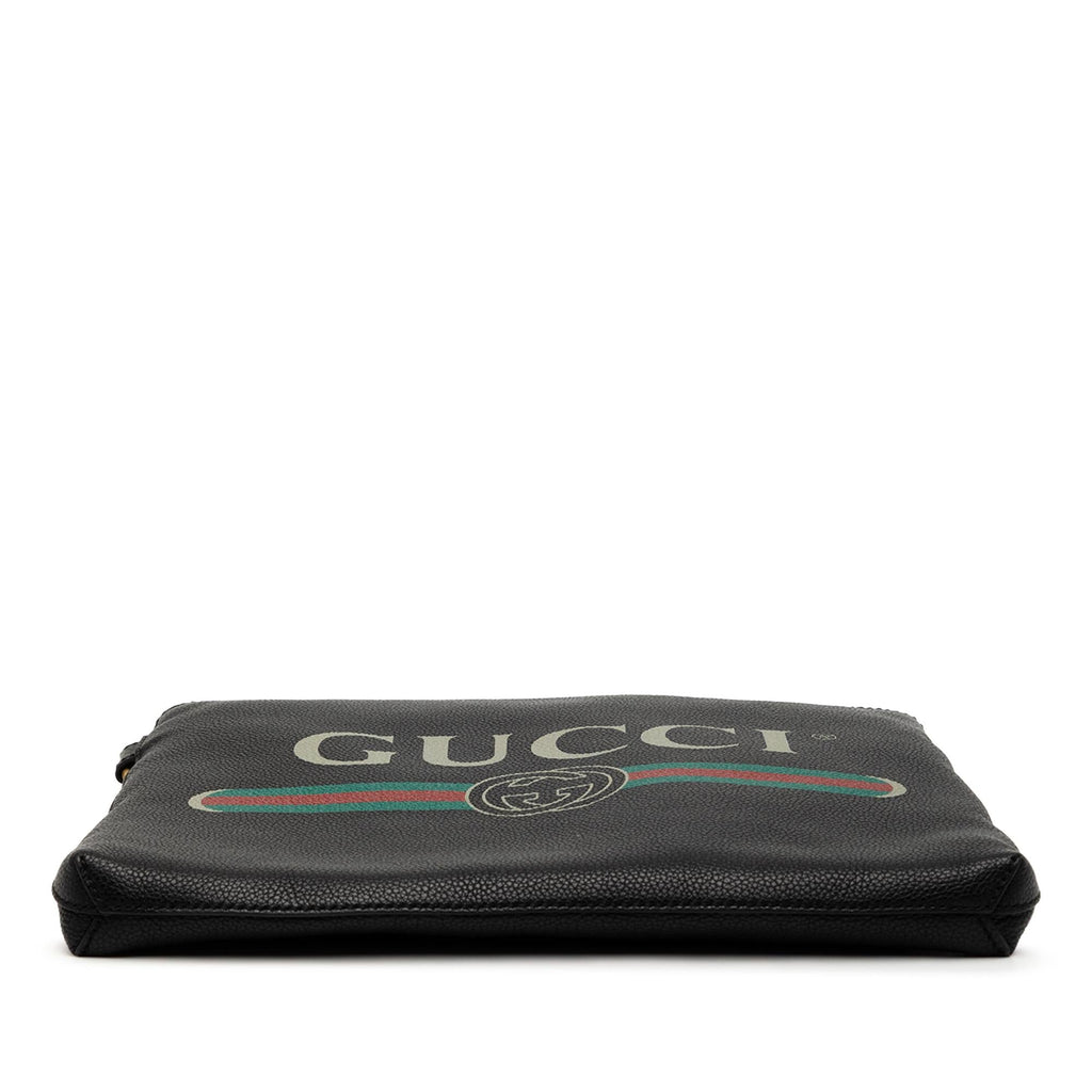 Gucci Leather Logo Clutch