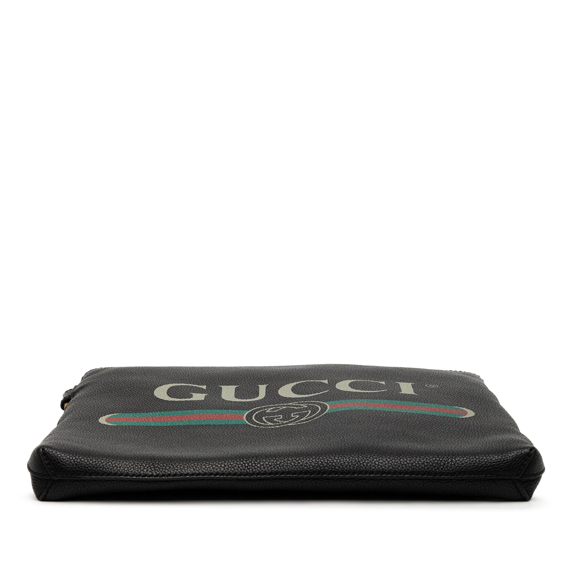 Gucci Leather Logo Clutch