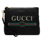 Gucci Leather Logo Clutch