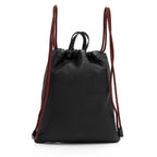 Gucci Leather Logo Drawstring Backpack (SHF-Gg5KaW)