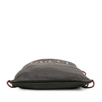 Gucci Leather Logo Drawstring Backpack