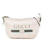 Gucci Leather Logo Half Moon Crossbody