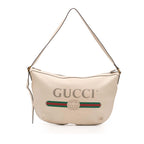 Gucci Leather Logo Half Moon Crossbody