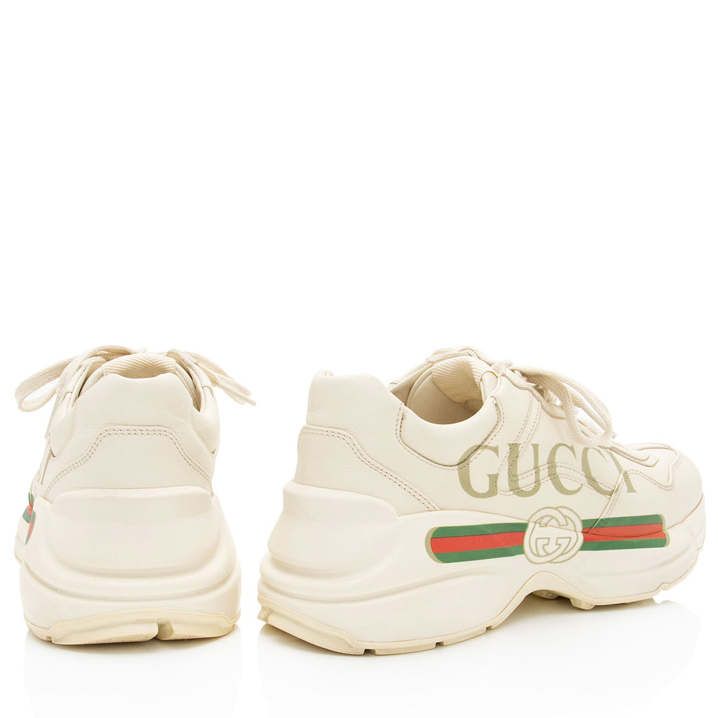 Gucci Leather Logo Rhyton Sneakers - Size 6.5 / 36.5