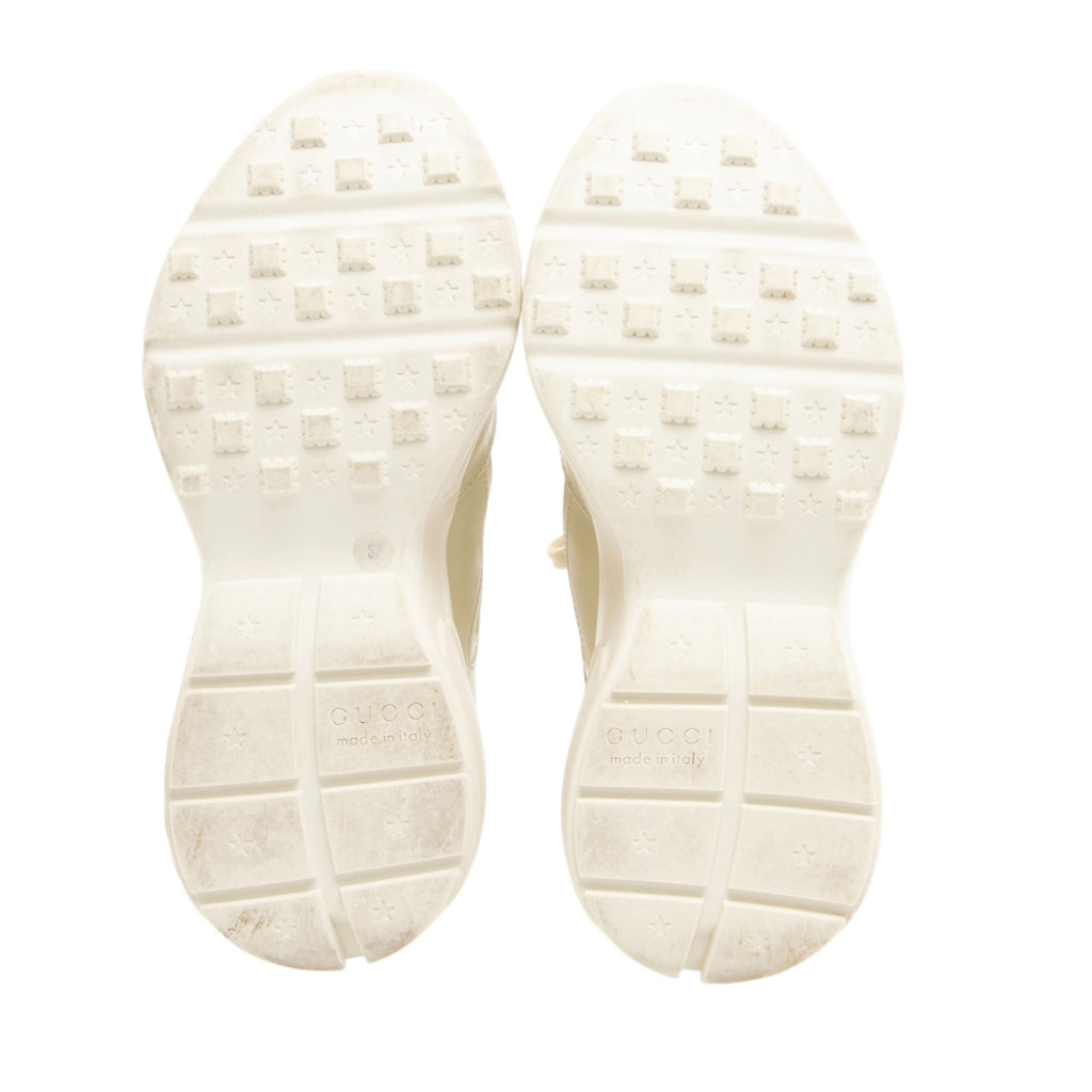 Gucci Leather Logo Rhyton Sneakers - Size 7 / 37