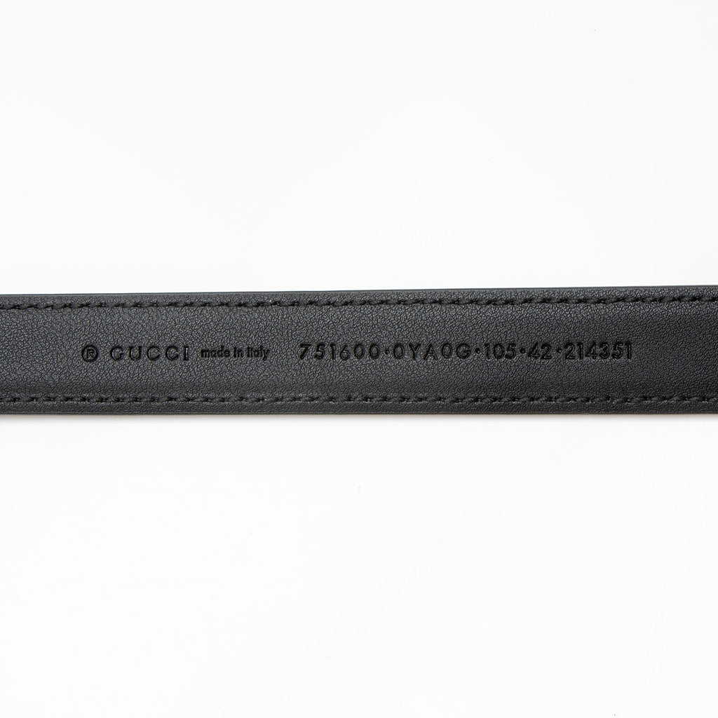 Gucci Leather Logo Thin Belt - Size 42 / 105