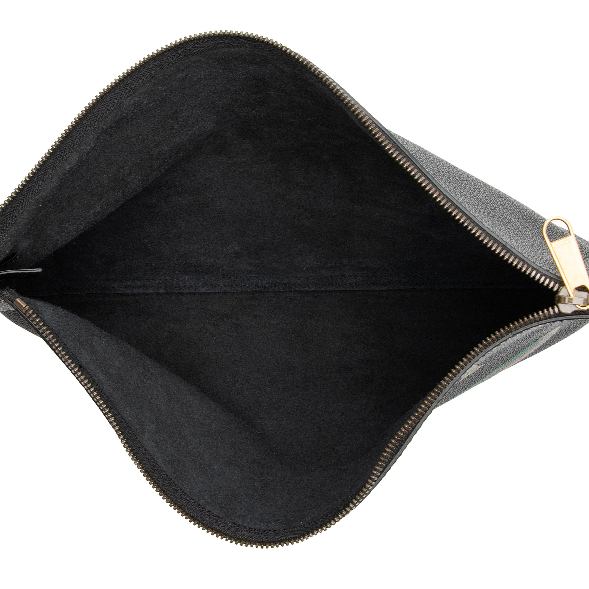 Gucci Leather Logo Zip Large Pouch (SHF-YffhN8)