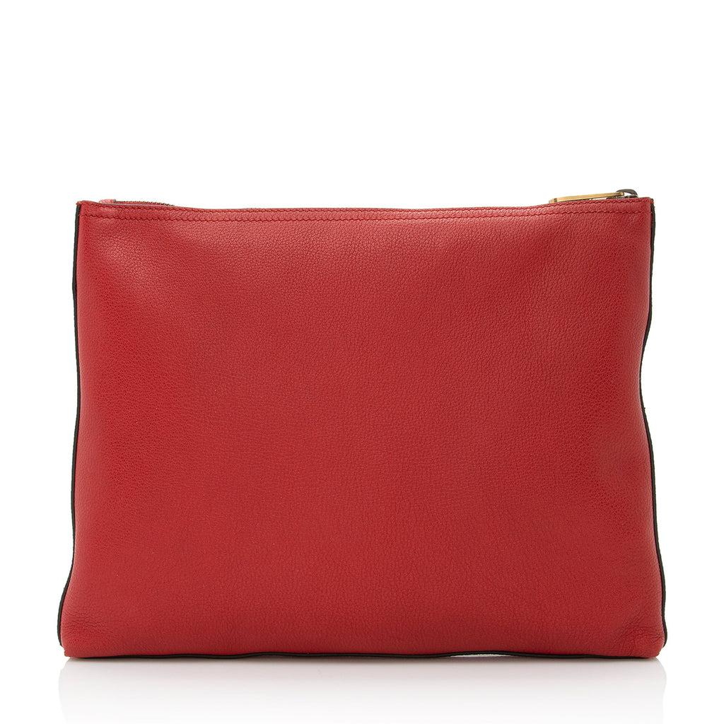 Gucci Leather Logo Zip Pouch (SHF-22192)