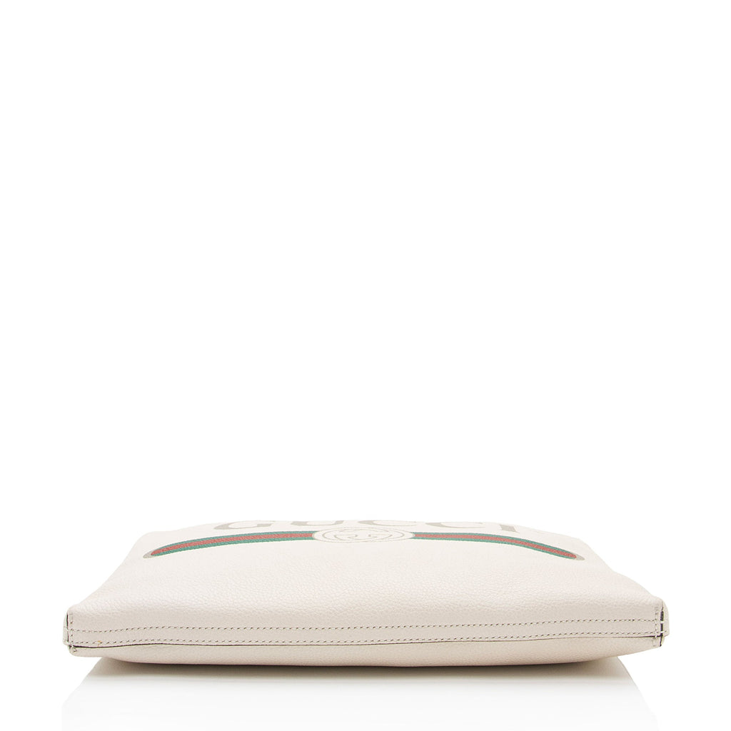 Gucci Leather Logo Zip Pouch (SHF-voC0bh)