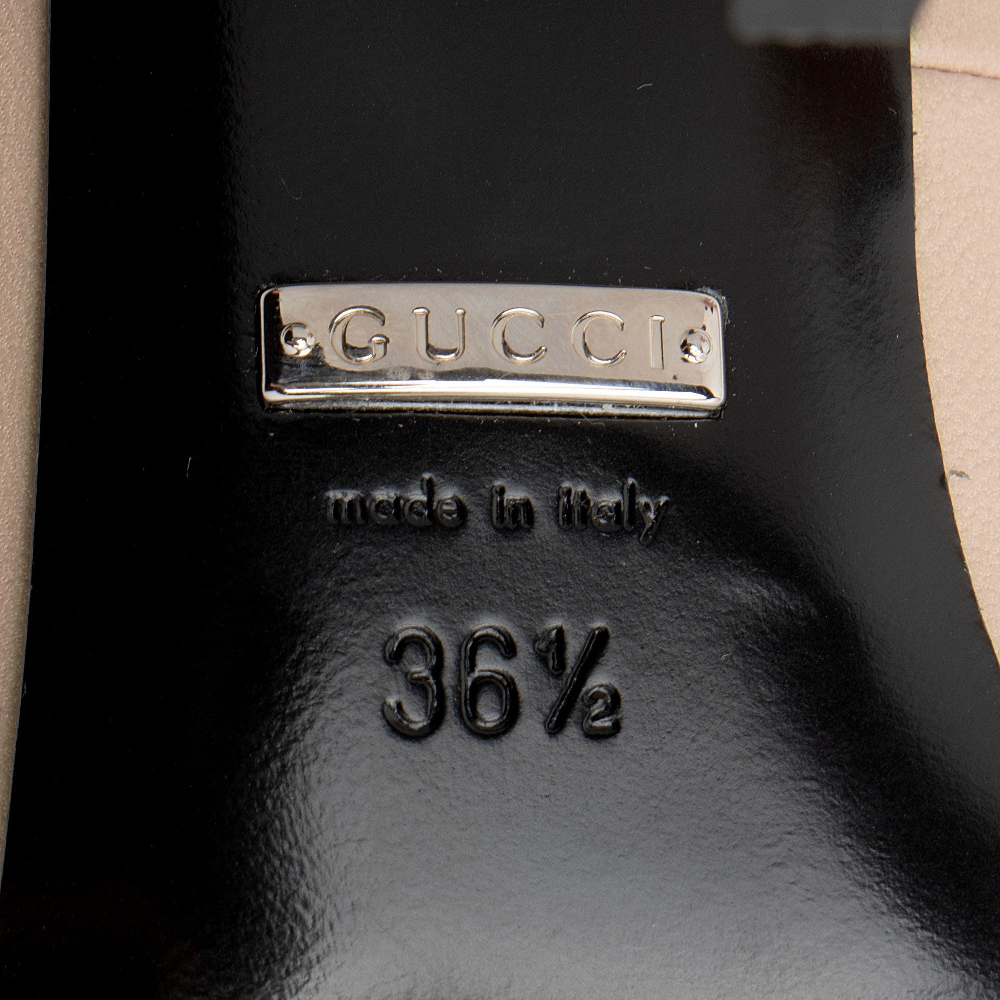 Gucci Leather Malaga Kid Anita Pumps - Size 6.5 / 36.5