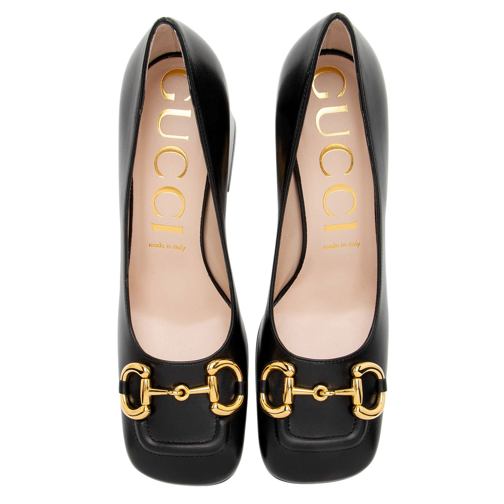 Gucci Leather Malaga Kid Horsebit Pumps - Size 9 / 39
